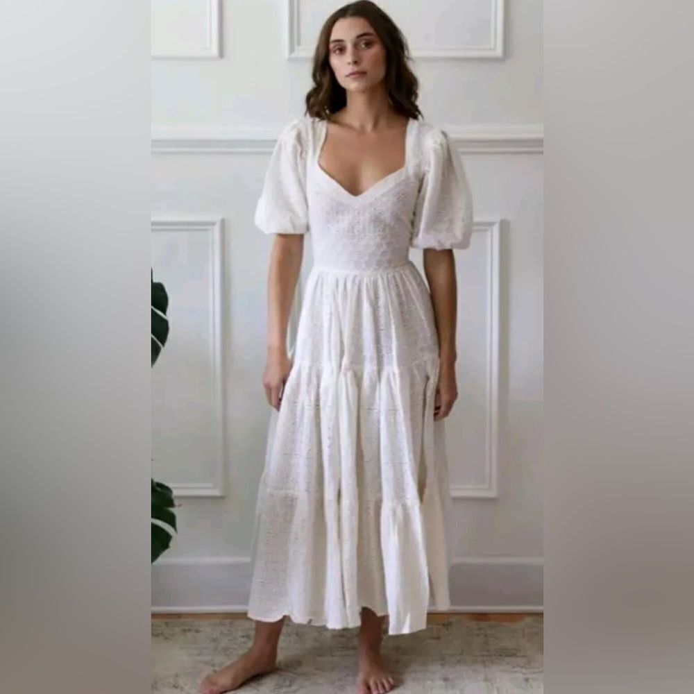 MILLE Resort White Eyelet Dress Size XXS